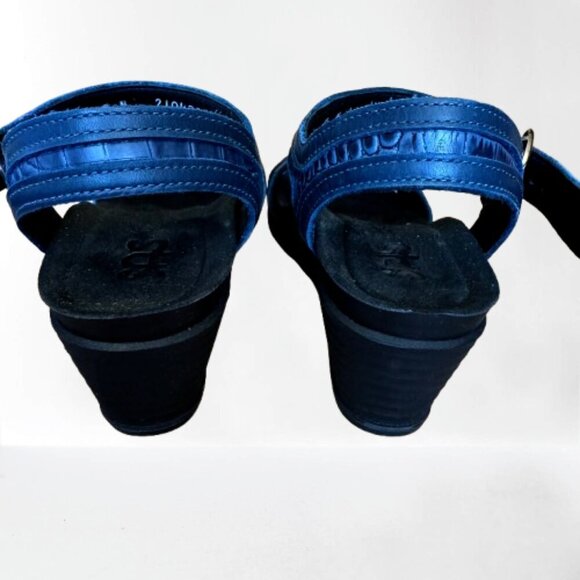 NWOT SAS Blue Seight Wedge Sandal Size 7N - Picture 4 of 6